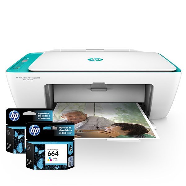Cartuchos de Tinta para Impresora Multifuncional HP DeskJet Ink Advantage 2675